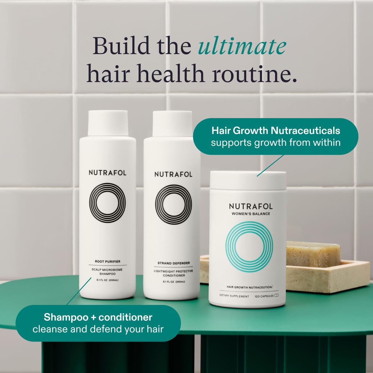 Nutrafol Women's Balance Hair Growth Supplements, Dermatologist Recommended - 1 Month Supply