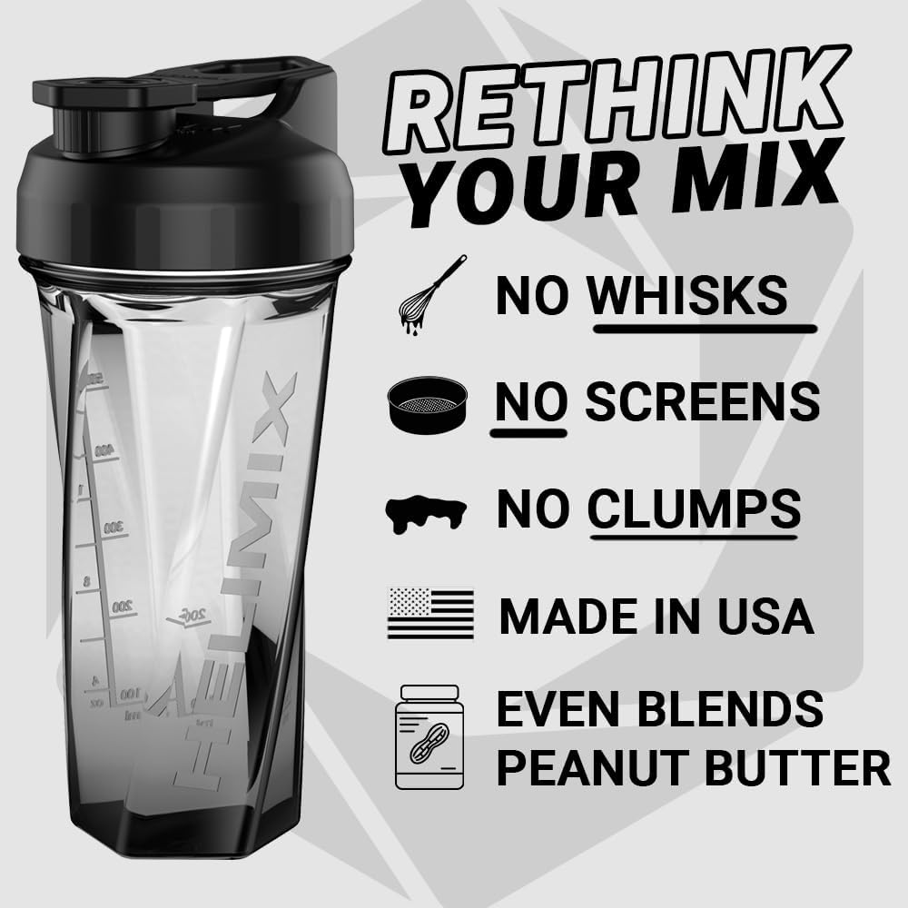 New HELIMIX 2.0 Vortex Blender Shaker Bottle Holds upto 28oz