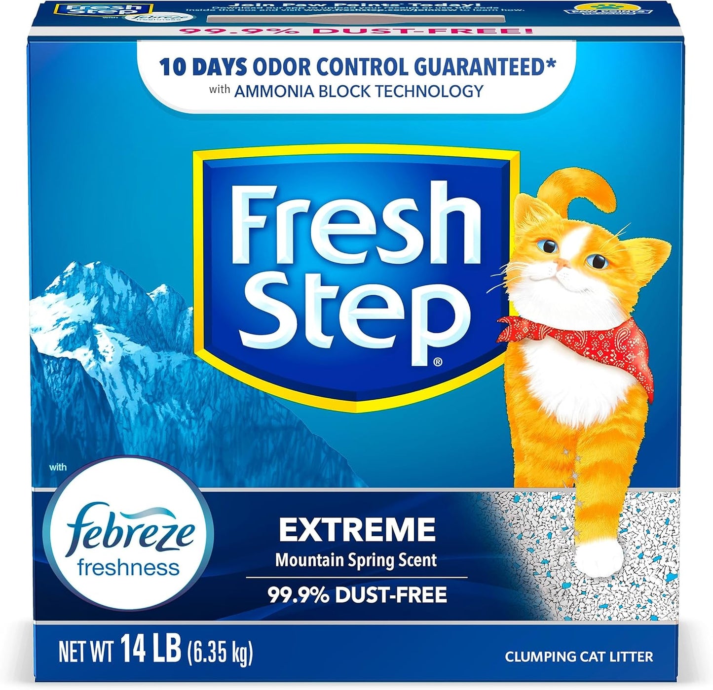 Fresh Step Clumping Cat Litter, Odor Control,  Scented With Febreze, 14 lbs.