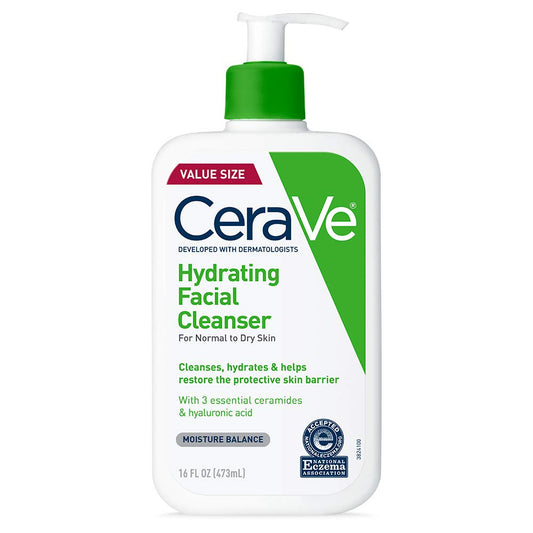 CeraVe Hydrating Facial Cleanser, Moisturizing Face Wash For Dry Skin (16 fl oz)