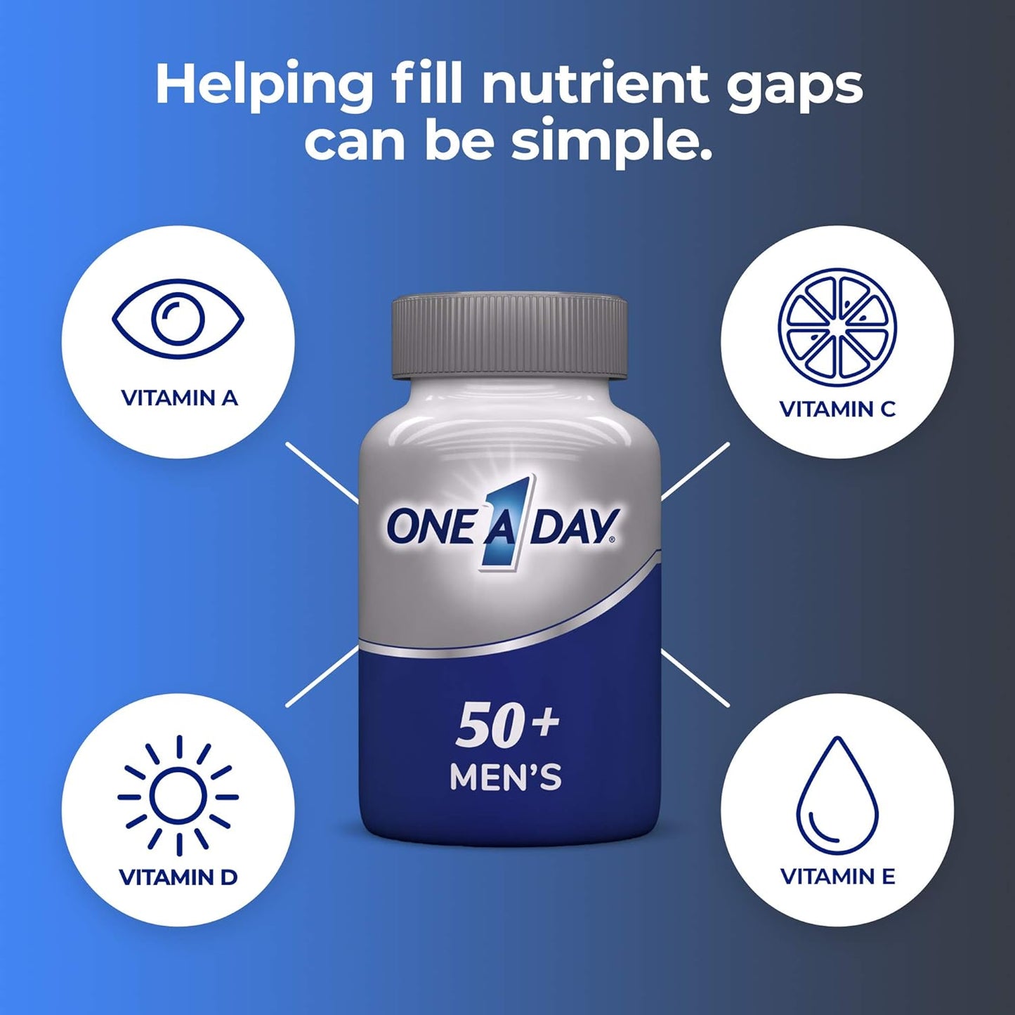 One A Day Men’s 50+ Healthy Advantage Multivitamin, (200 Count)