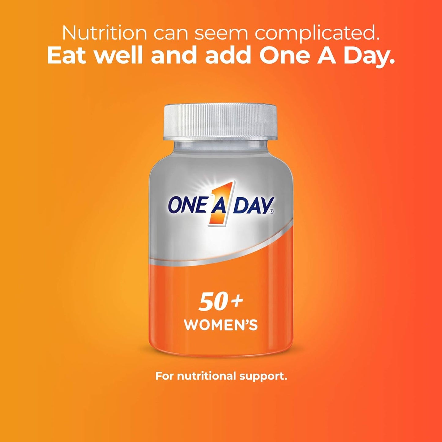 One A Day Women’s 50+ Multivitamins Tablet, with Vitamin A, C, D, E and Zinc, 200 Count