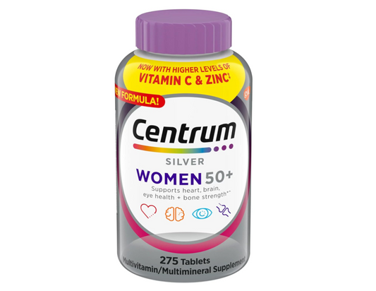 Centrum Silver Women's Multivitamin for Women 50 Plus, with Vitamin D3, B Vitamins, 200 Ct